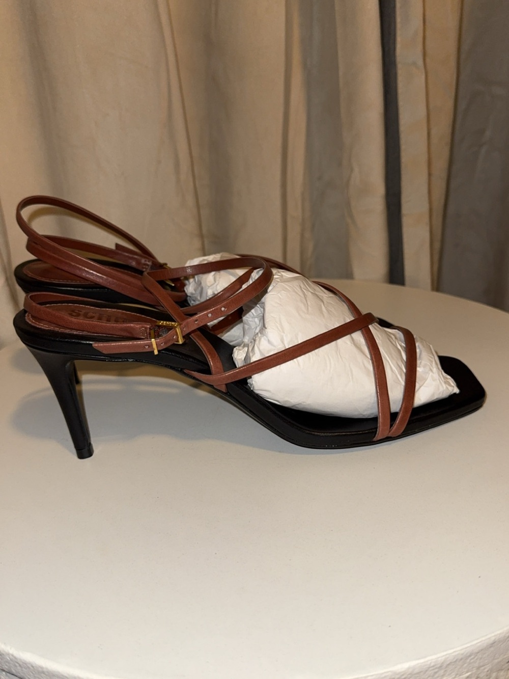 Schutz Women’s Brown Strappy Slingback Heels